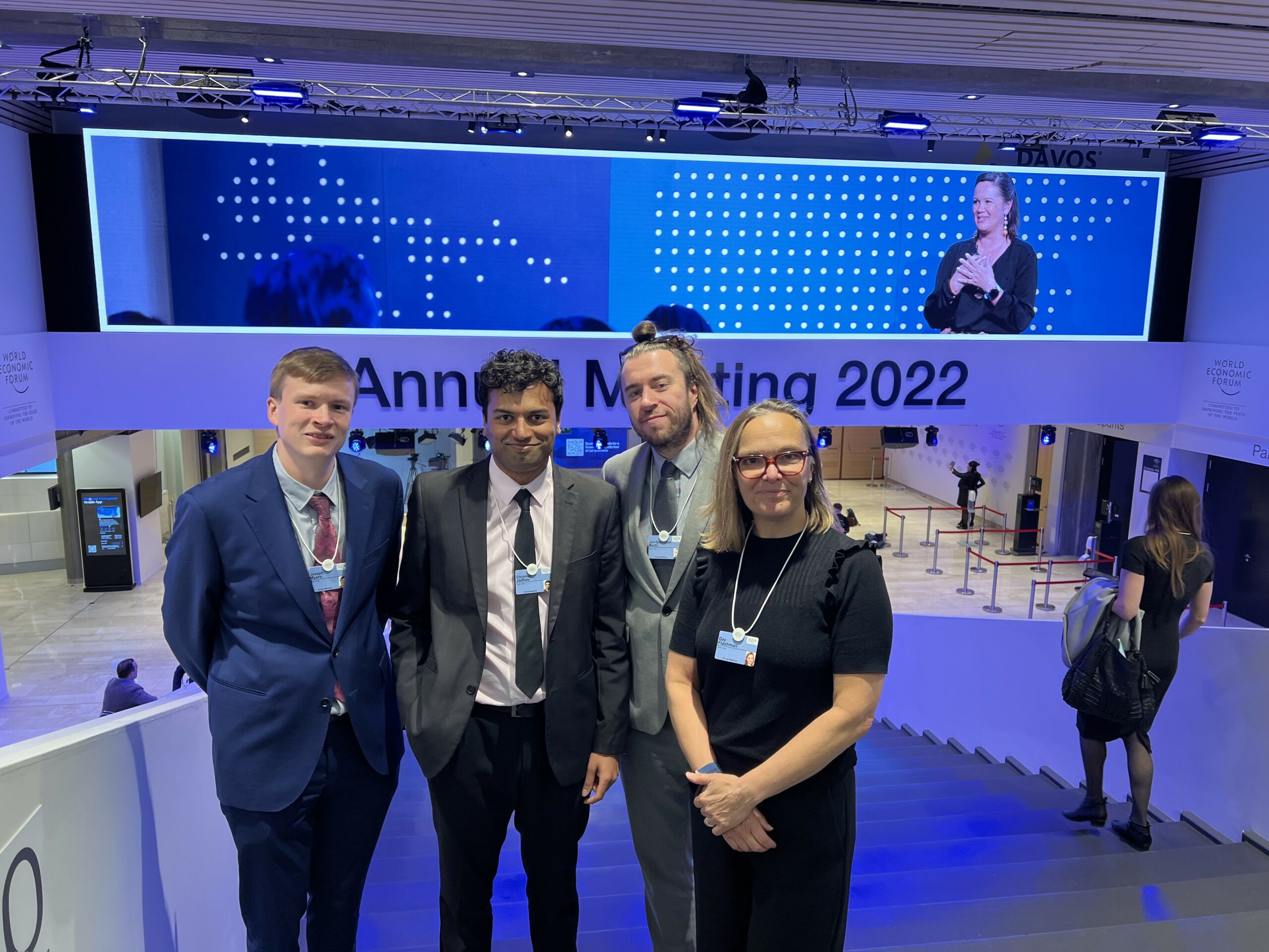 Four Formative Content team members at the World Economic Forum's Annual Meeting in Davos
